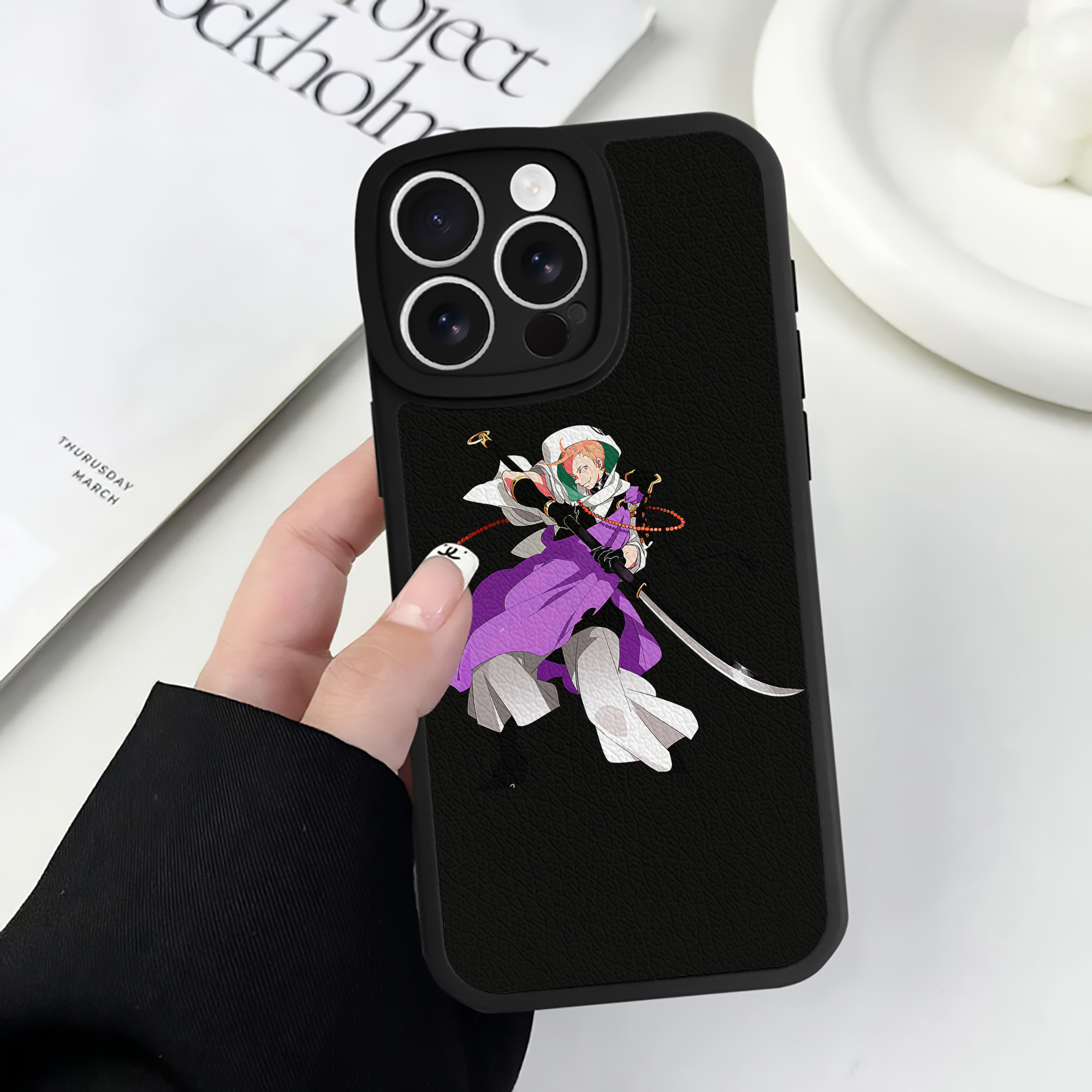 （画像用） 刀剣乱舞 Touken Ranbu 【iPhone 16シリーズ対応】シリコンスマホケース（レザー調） 材質：シリコン